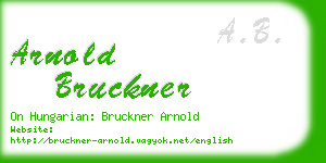 arnold bruckner business card